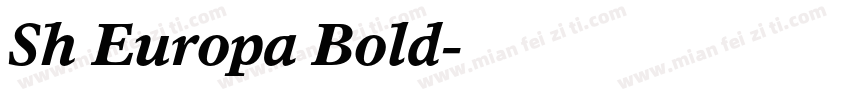 Sh Europa Bold字体转换